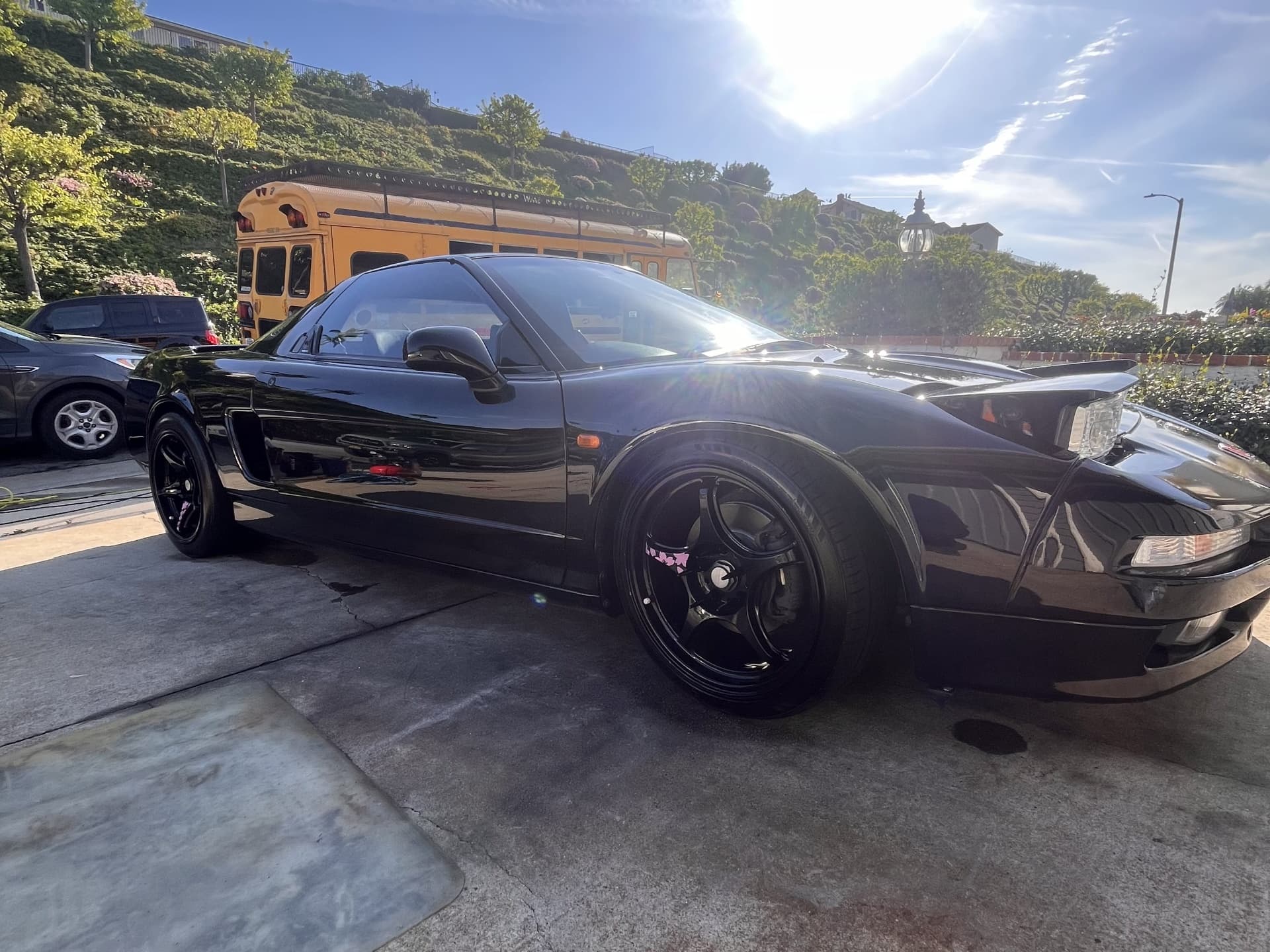 Freshly detailed vehicle with clean reflective exterior